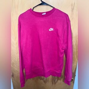 Pink Nike hoodie; size medium
